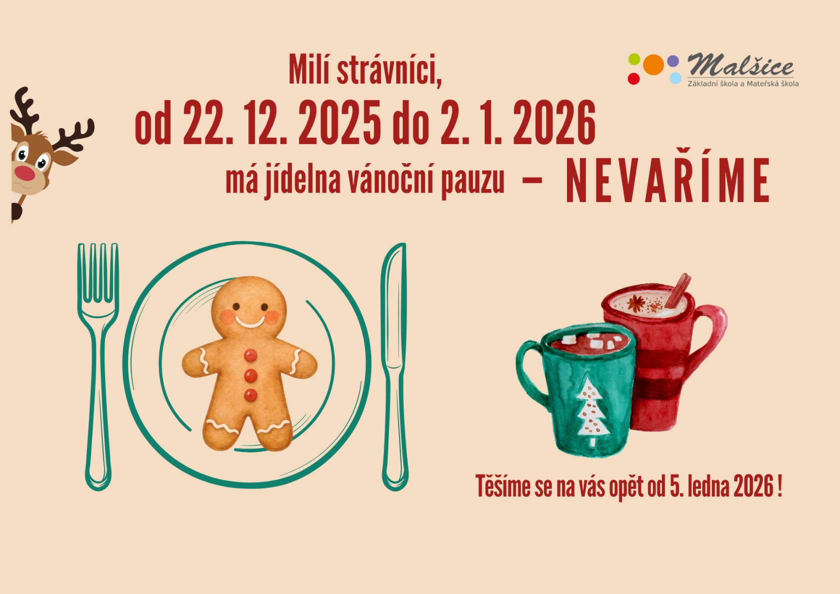 Vánoční pauza v jídelně